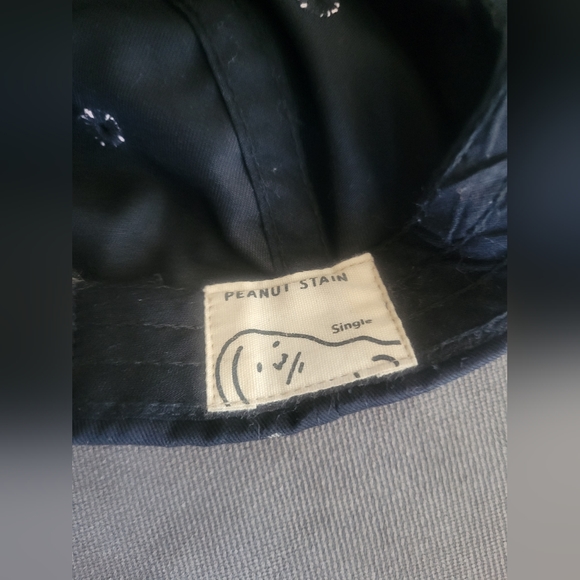 PEANUT STAIN - Peanut Face White Baseball Cap - Hitam - Picture 3 of 4